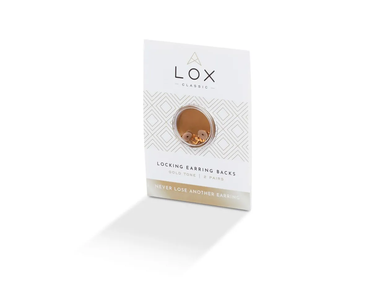 Lox Gold Tone Secure Earring Scrolls Pack of 4