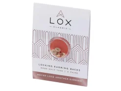 Lox Rose Gold Tone Secure Earring Scrolls Pack of 4