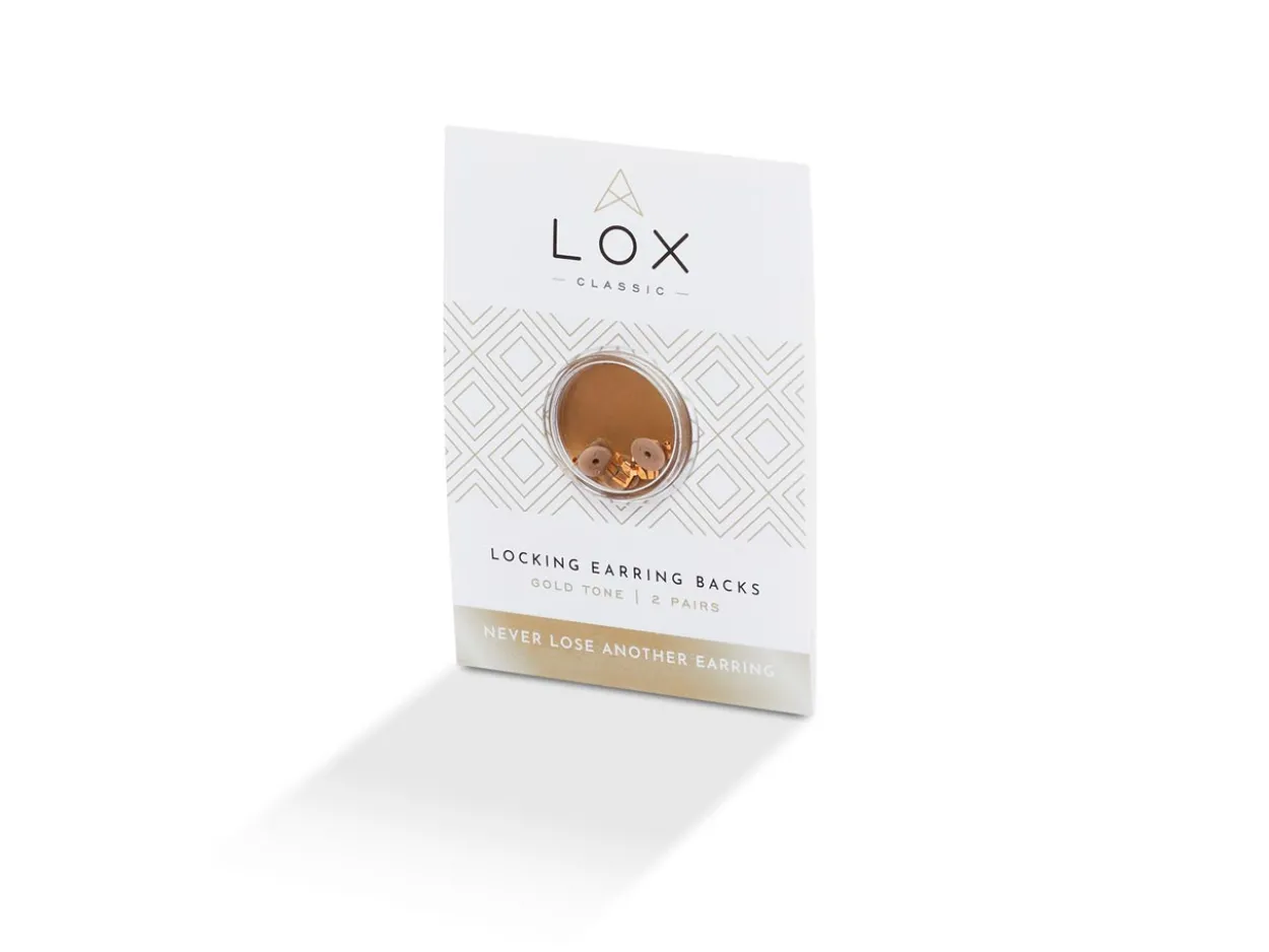Lox Rose Gold Tone Secure Earring Scrolls Pack of 4