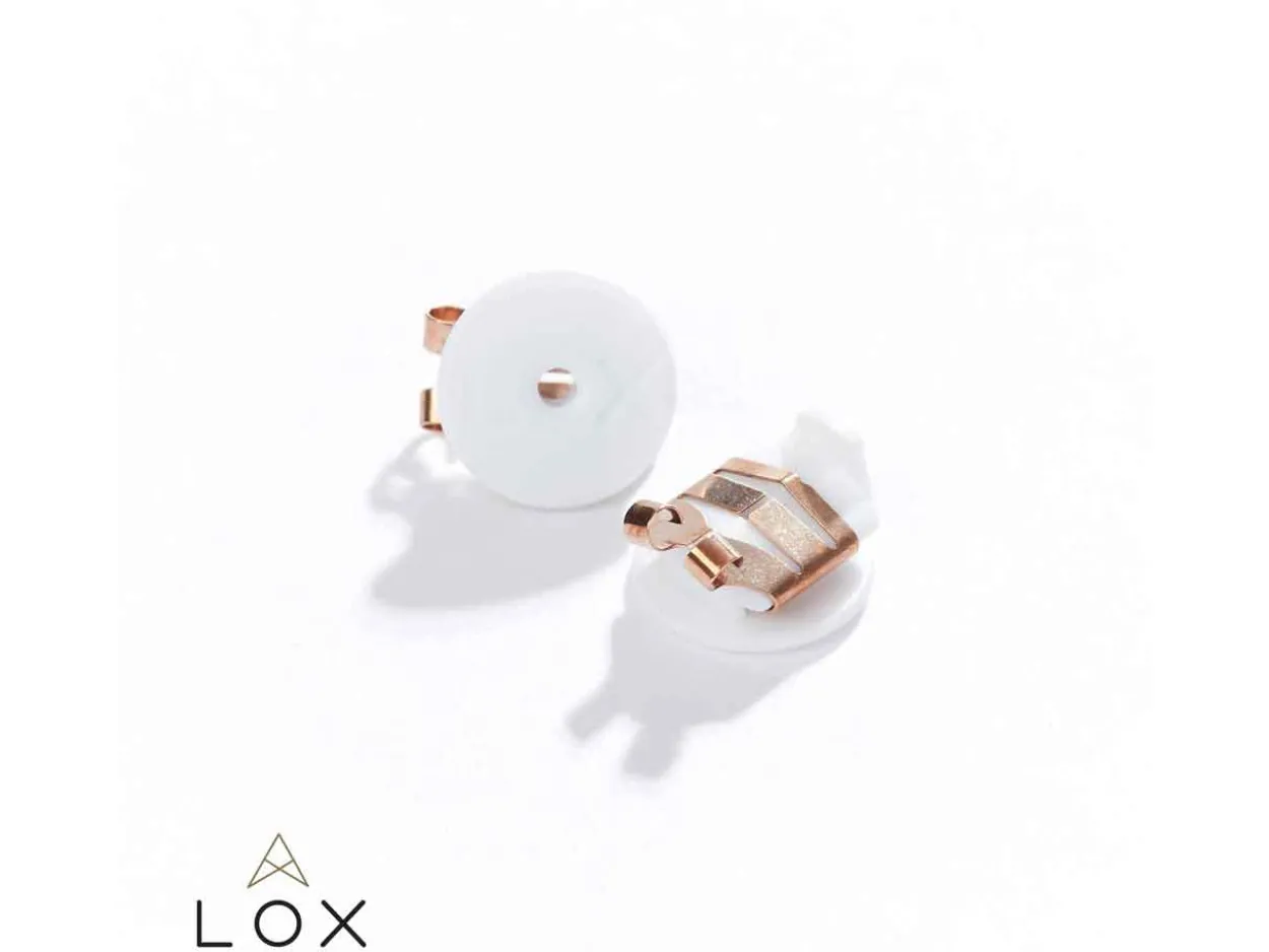 Lox Rose Gold Tone Secure Earring Scrolls Pack of 4