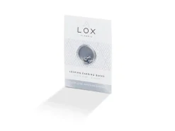 Lox Silver Tone Secure Earring Scrolls Pack of 4