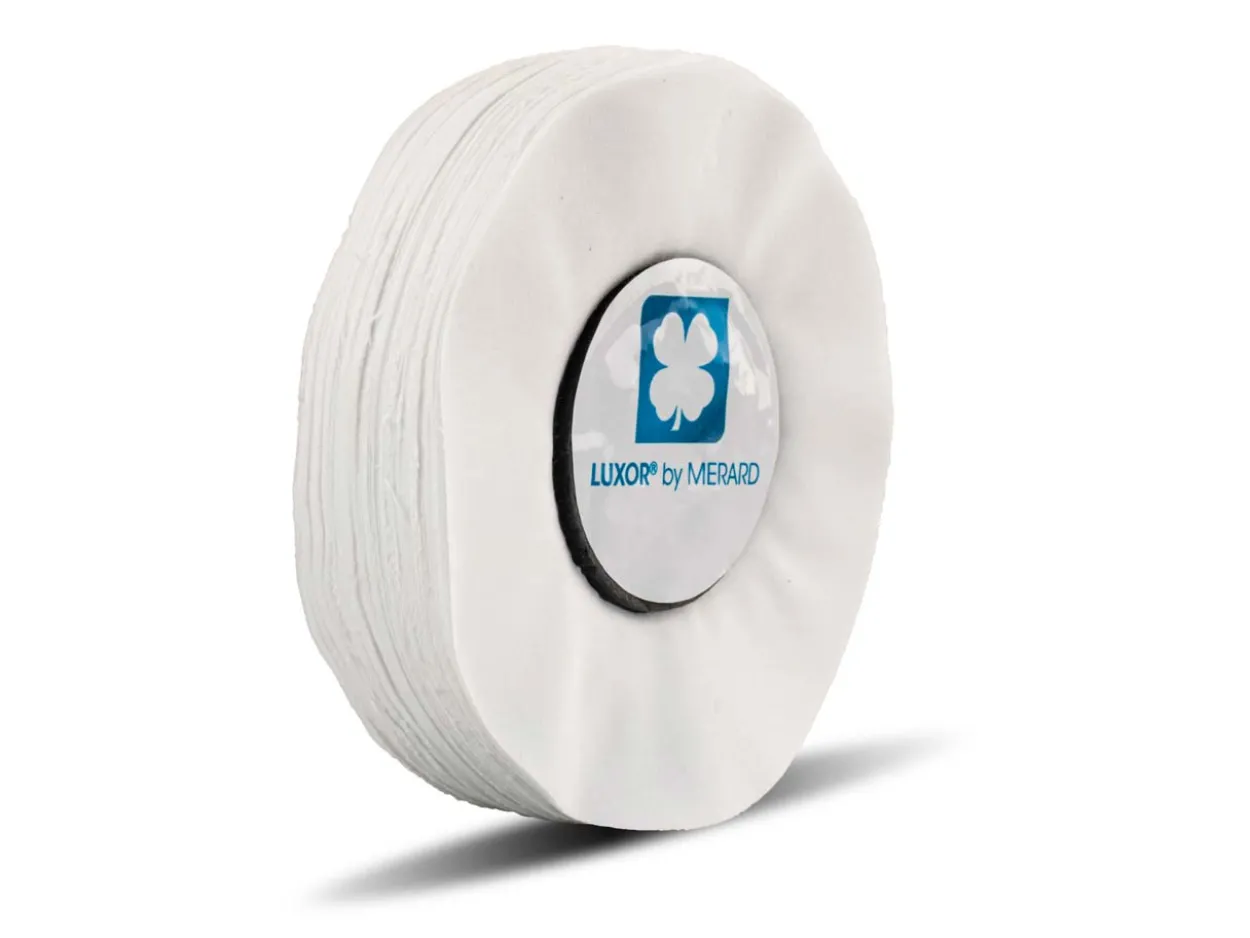 Luxor® Cotton Mop, Tpb, Very Thin, Extra Pure-white Cloth, 100mm X 6mm