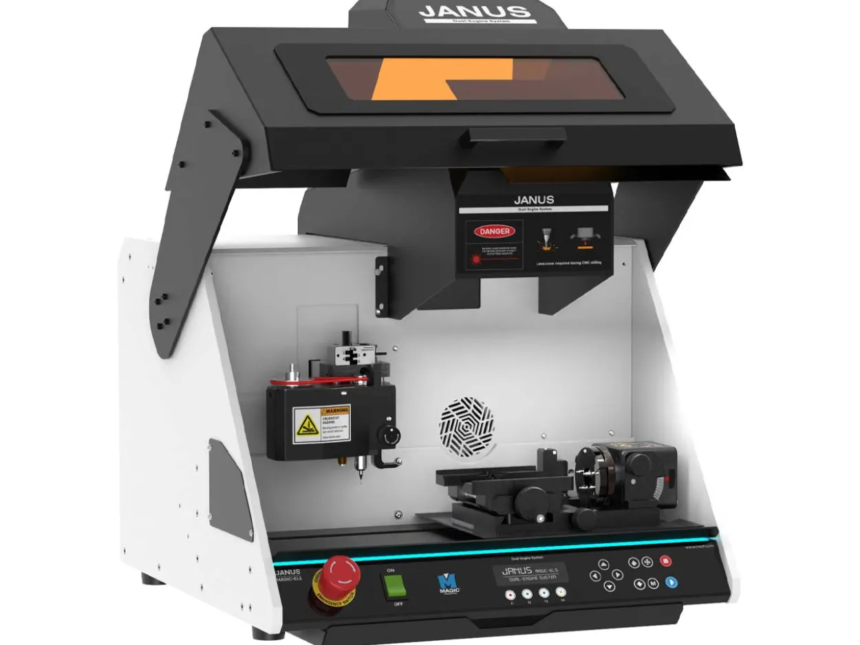 Magic JANUS Dual Engine CNC Milling And Laser Marking Hybrid Machine, 60w