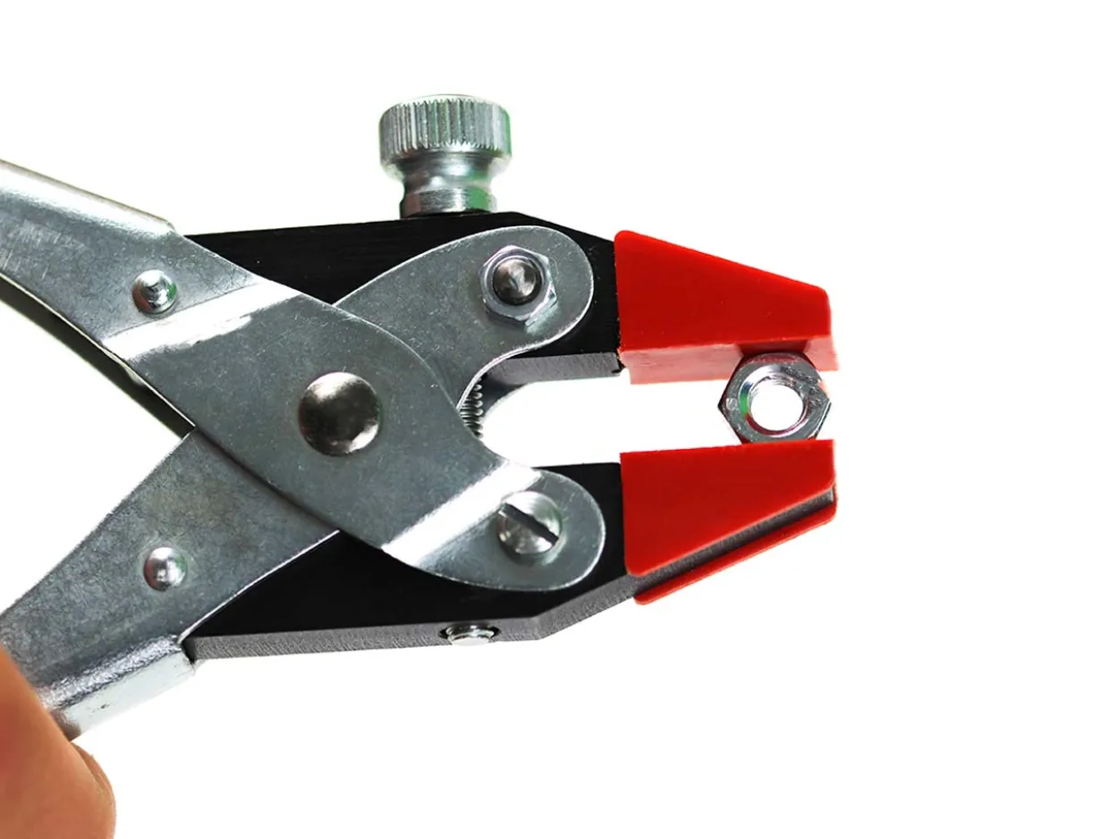 Maun Clamping Pliers 160mm/6.5" Parallel Action, With Plastic Jaw Inserts