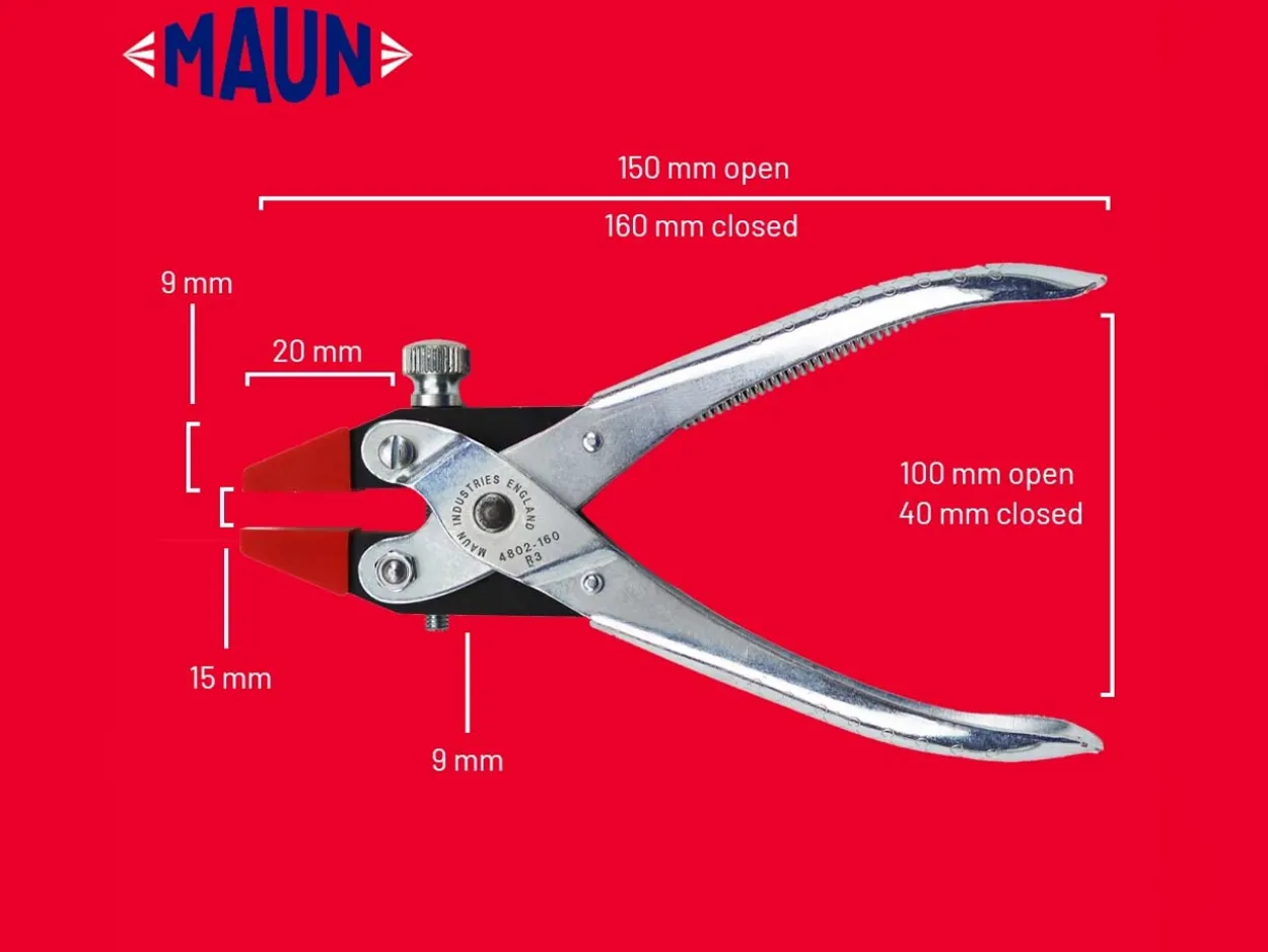 Maun Clamping Pliers 160mm/6.5" Parallel Action, With Plastic Jaw Inserts