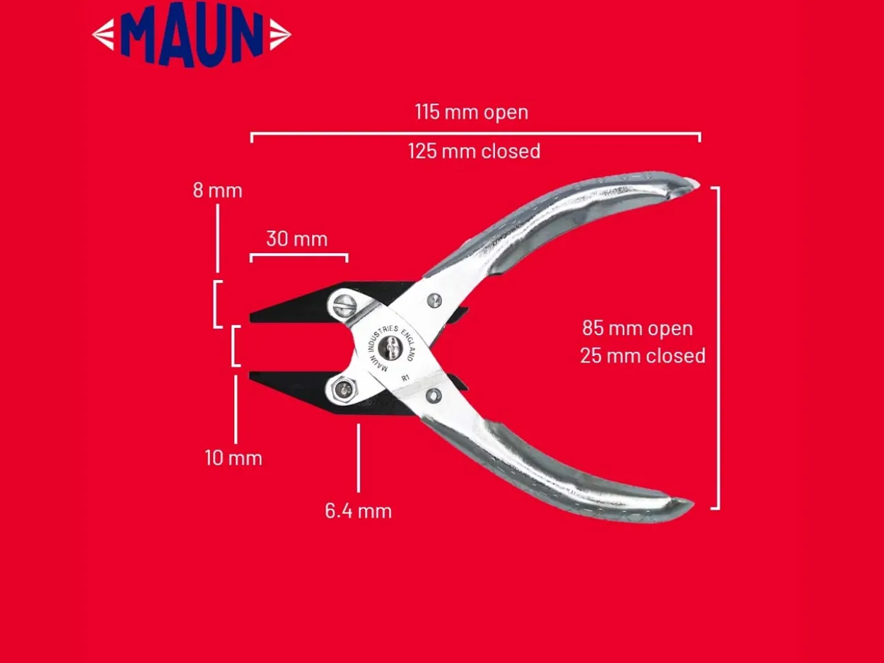 Maun Flat Nose Pliers 125mm/5" Parallel Action, With Smooth Jaws