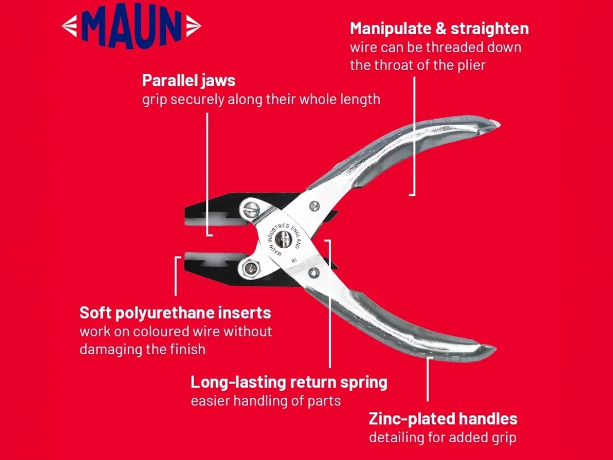 Maun Flat Nose Polyurethane Lined Pliers 125mm/5" Parallel Action