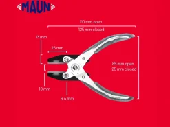 Maun Flat Nose Polyurethane Lined Pliers 125mm/5