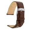Medium Brown Italian Genuine Crocodile Watch Strap, 18mm