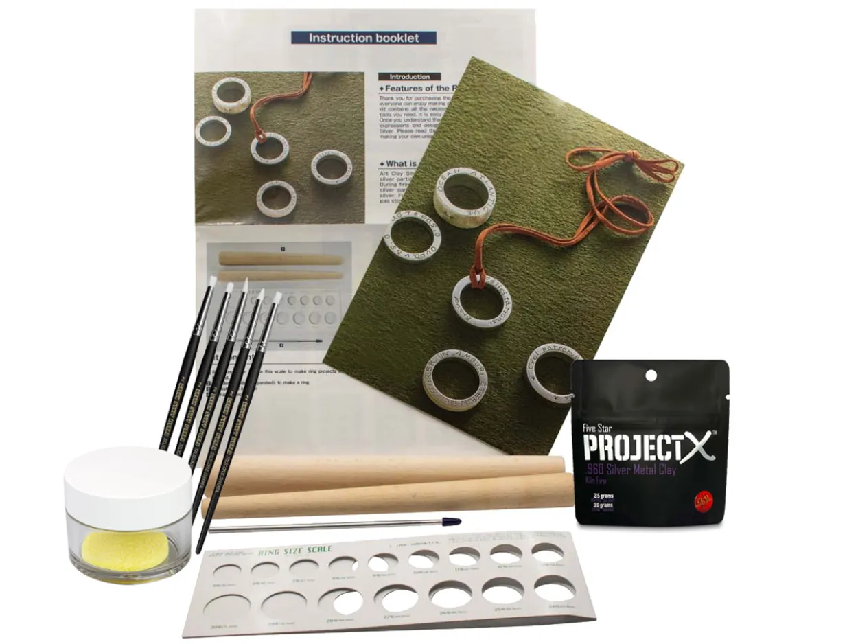 Metal Clay Crafting Essentials Kit With Ring Making Tools