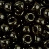 Miyuki 6/0 Round Seed Beads Black Opaque 20g Tube, Miyuki Code 401