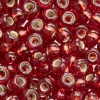 Miyuki 8/0 Round Seed Beads Seed Beads Silver Lined Ruby 22g Tube, Miyuki Code 11