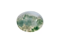 Moss Agate, Oval Cabochon 10x8mm