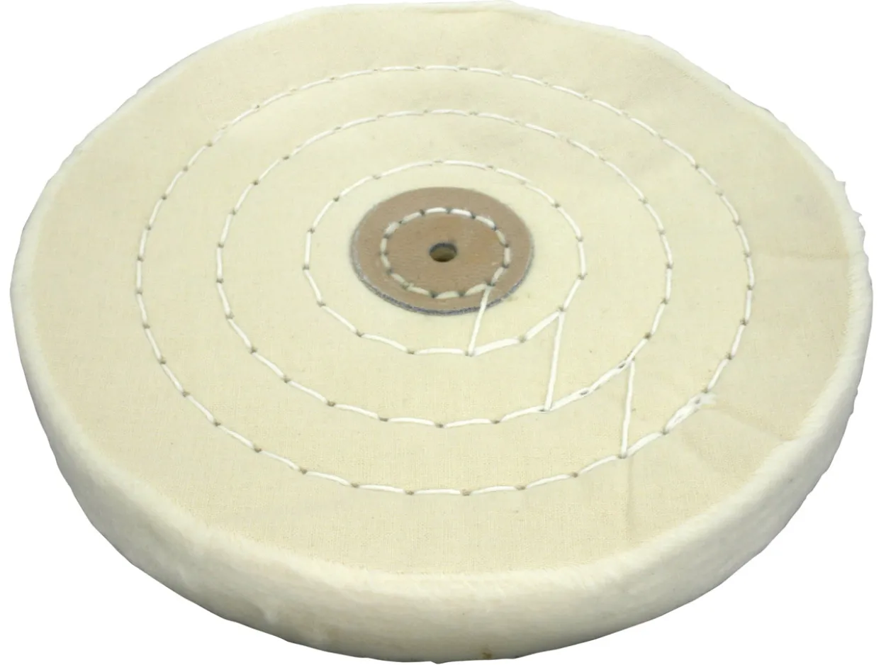 Muslin Mop 152mm X 25.4mm Extra Fine Stitched With Leather Centre
