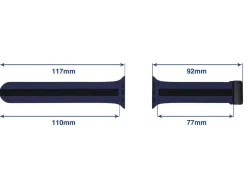 Navy And Black Dual Tone Silicone Strap For Apple Watch, Compatible With 38/40/41mm Models
