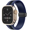 Navy And Black Dual Tone Silicone Strap For Apple Watch, Compatible With 42/44/45/49mm Models