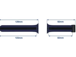 Navy And Black Dual Tone Silicone Strap For Apple Watch, Compatible With 42/44/45/49mm Models