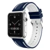 Navy And White Dual Tone Silicone Strap For Apple Watch, Compatible With 42/44/45/49mm Models