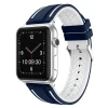 Navy And White Dual Tone Silicone Strap For Apple Watch, Compatible With 38/40/41mm Models