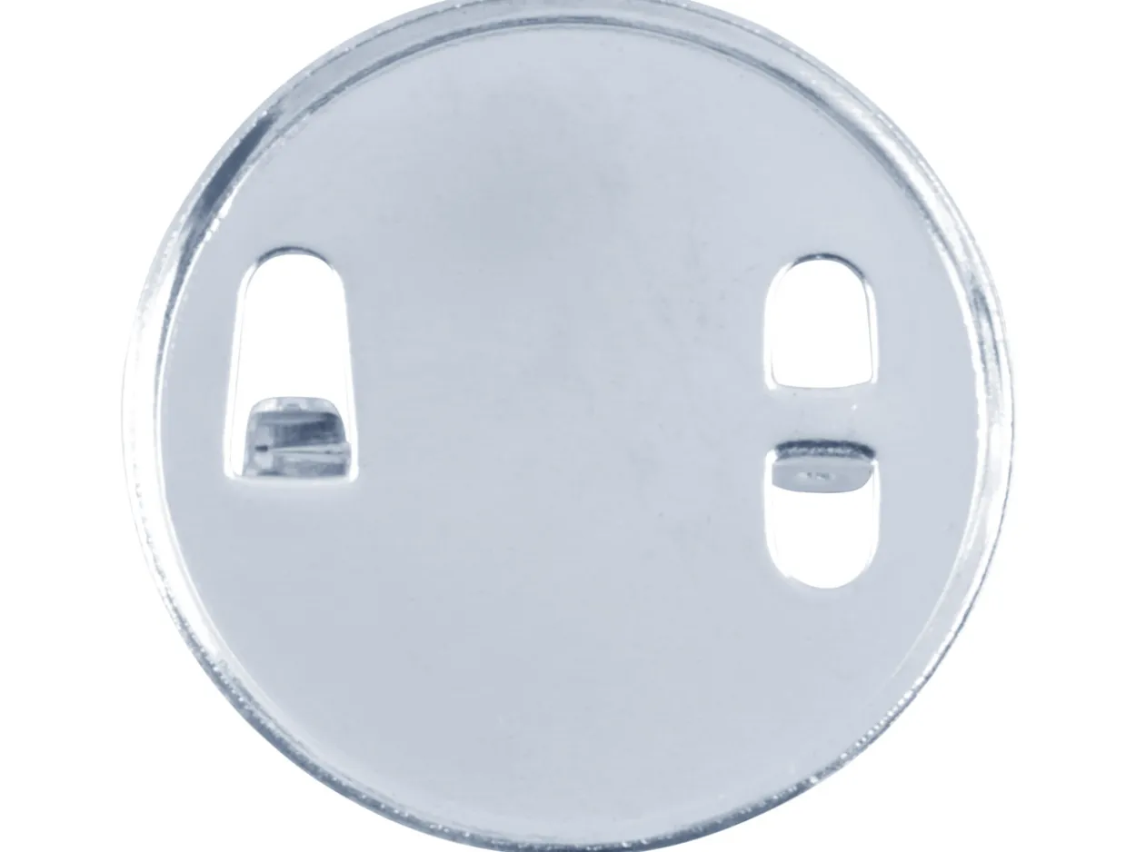 Nickel Plated Round Brooch Backs 25mm Pack of 6