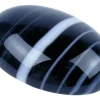 Onyx, Black And White Banded Oval Cabochon, 20x15mm