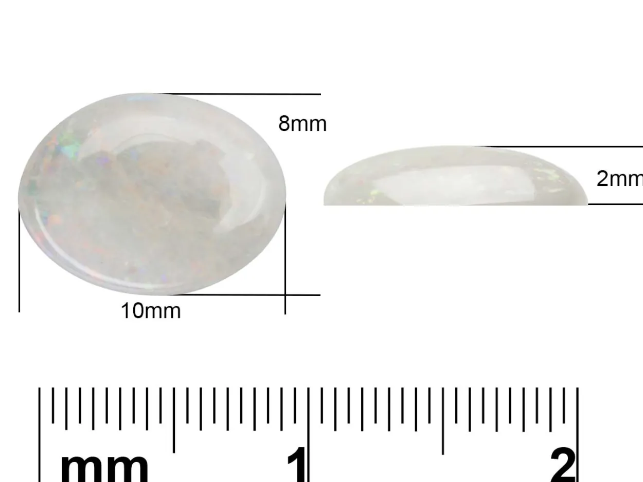 Opal, Oval Cabochon, 10x8mm