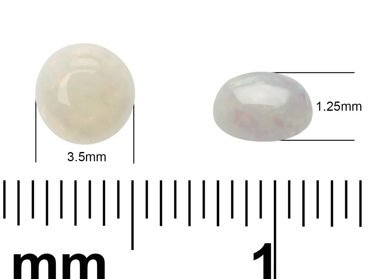 Opal, Round Cabochon, 3.5mm
