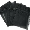 Organza Bags Black 7.6cm X 10cm Pack of 6