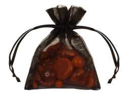 Organza Bags Black 7.6cm X 10cm Pack of 6