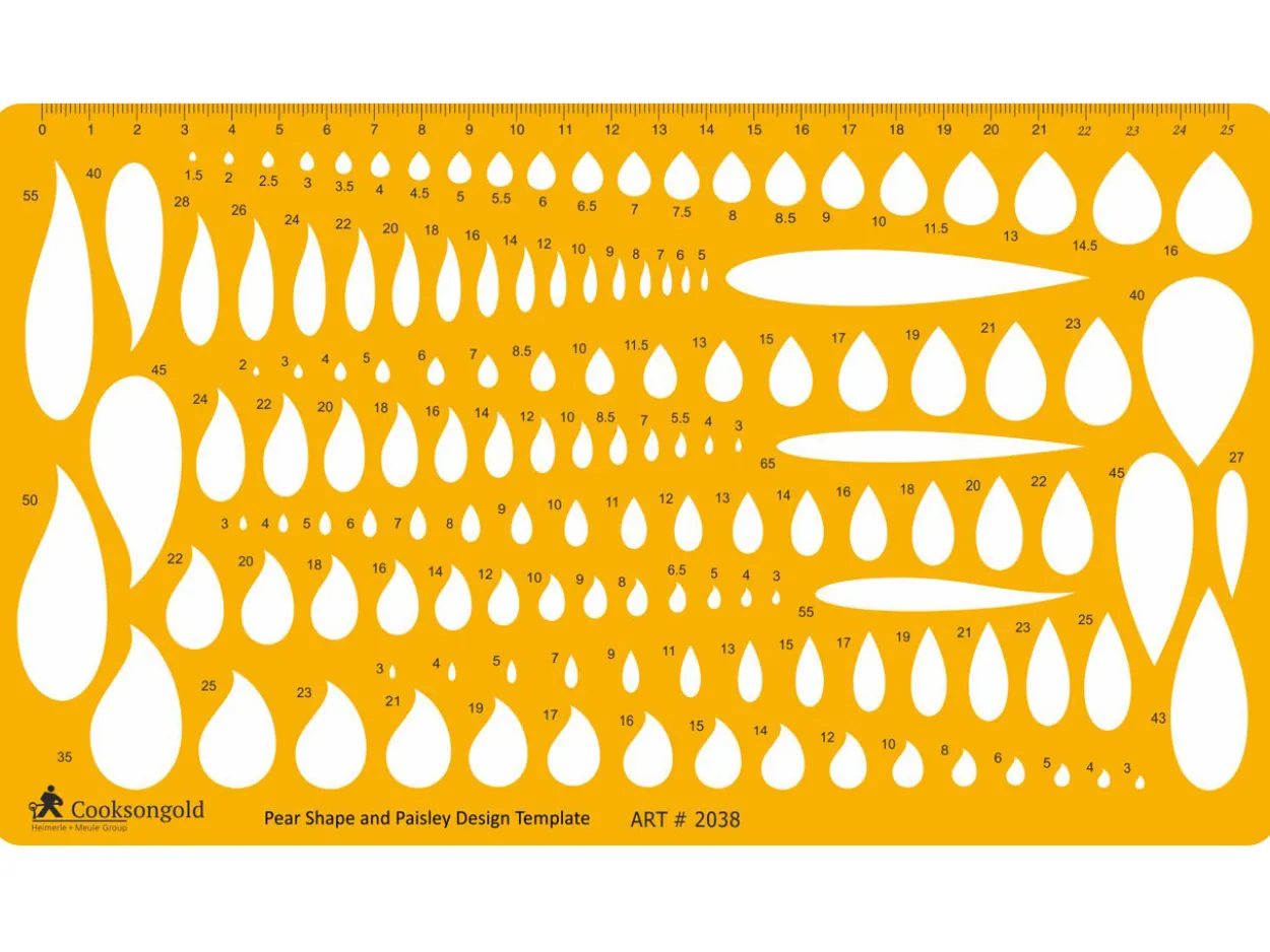 Pear Shape And Paisley Design Template