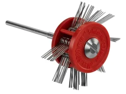 Pendant Frosting Wheel, Fine 0.3mm On A 2.35mm Shank, Red