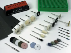 Pendant Motor Polishing Kit With Emery Papers And Burr Stand