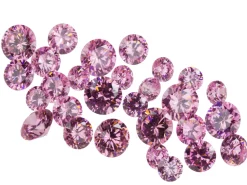 Pink Cubic Zirconia, Round, 4,5,6mm, Pack of 28