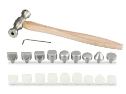 Planishing Hammer With 9 Steel And 9 Delrin Heads