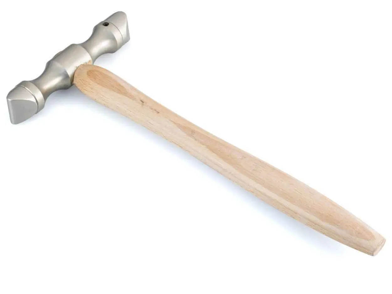 Planishing Hammer With 9 Steel And 9 Delrin Heads