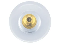 Plastic Ear Backs With Gold Plated Metal Centre Pack of 20