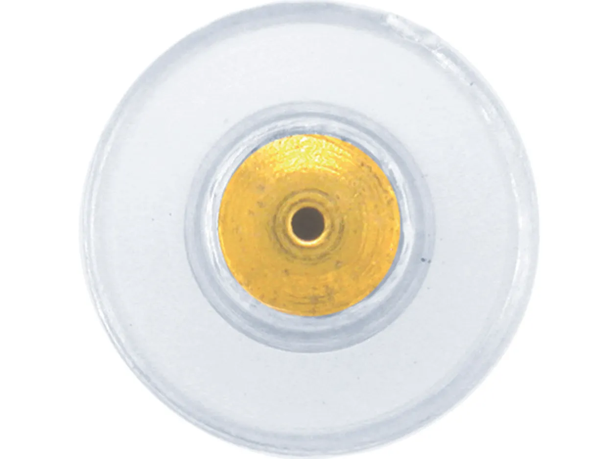 Plastic Ear Backs With Gold Plated Metal Centre Pack of 20