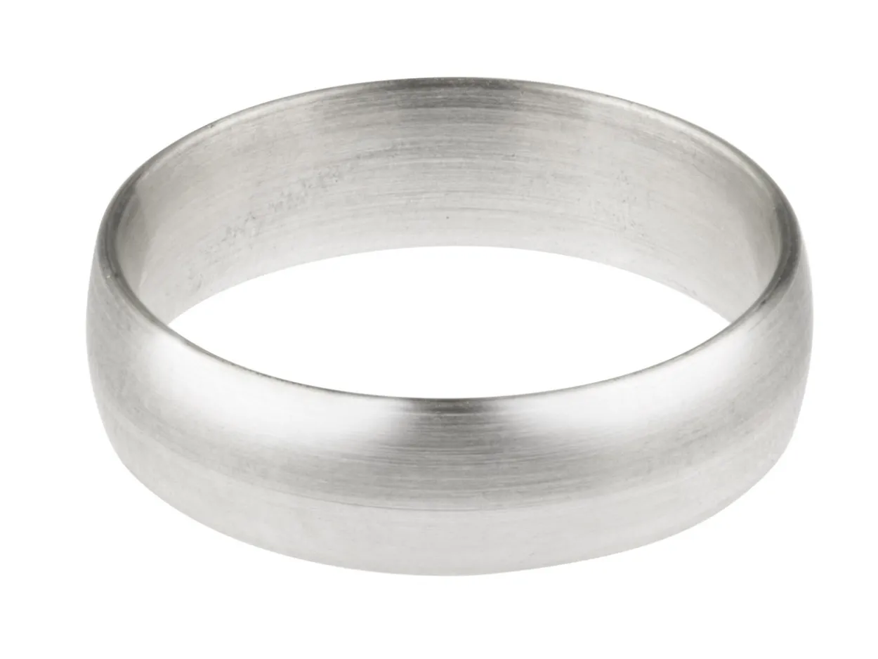 Platinum Blended Court Wedding Ring 2.0mm, Size M, 1.3mm Wall, Hallmarked, Wall Thickness 1.30mm