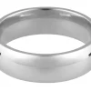 Platinum Court Wedding Ring 2.5mm, Size P, 4.3g Medium-weight, Hallmarked, Wall Thickness 1.44mm
