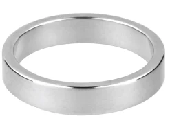 Platinum Flat Wedding Ring 4.0mm, Size V, 7.0g Medium-weight, Hallmarked, Wall Thickness 1.19mm