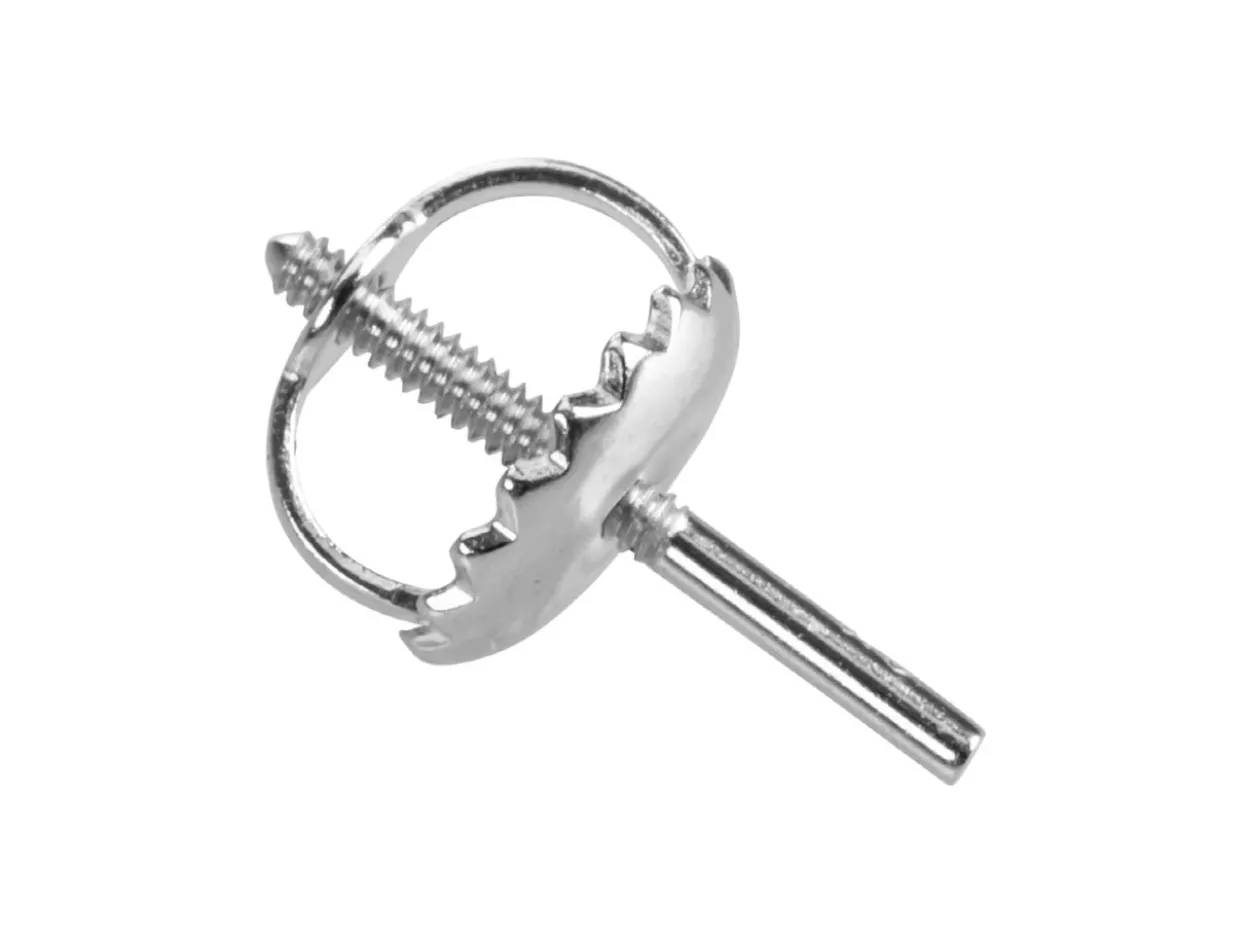 Platinum French Threaded Wire And Scroll Medium
