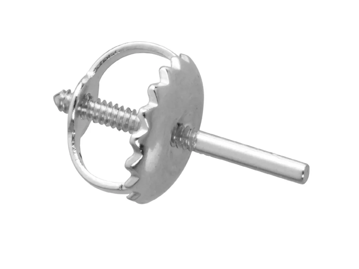 Platinum French Threaded Wire And Scroll Medium