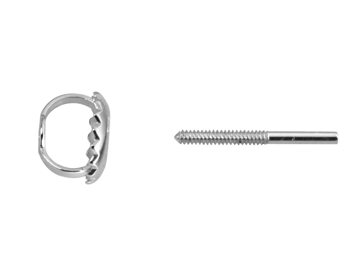 Platinum French Threaded Wire And Scroll Medium