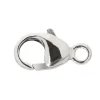Platinum Heavy Oval Lobster Trigger Clasp Catch 9mm Baroque Shape Body