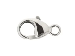 Platinum Heavy Oval Lobster Trigger Clasp Catch 9mm Baroque Shape Body