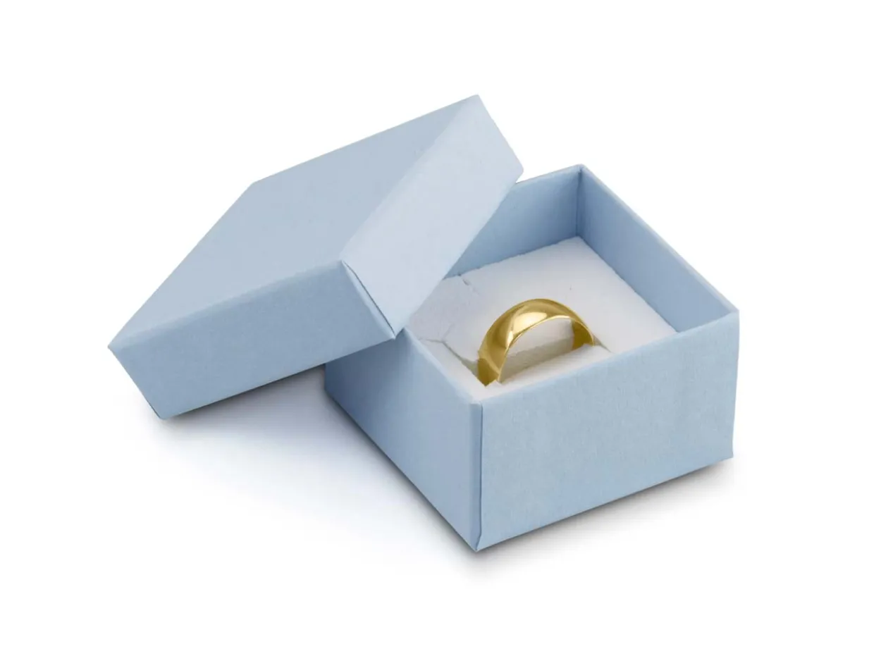 Powder Blue Card Ring Box