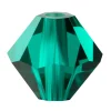 Preciosa Crystal Pack of 24, Bicone, 4mm, Emerald