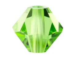 Preciosa Crystal Pack of 24, Bicone, 4mm, Peridot