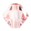 Preciosa Crystal Pack of 24, Bicone, 4mm, Light Rose