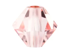 Preciosa Crystal Pack of 24, Bicone, 4mm, Light Rose